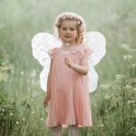 Dushi Colle Girls Butterfly Fairy Kid Wings for Fairy Costumes Sparkle Fairy Princess Wings Party Favor White