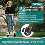 Gotrax Apex XL Electric Scooter, 8.5″ Inner Honeycomb Tires, Max 13 Mile Range and 15.5Mph Speed, Bright Headlight and Taillight, Aluminum Alloy Frame, Foldable Escooter for Adult, White