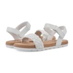 WHITE MOUNTAIN Kids Tidbit Braided Sandal, White/Smooth, 2 M