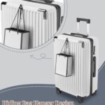 sukiost Hardside 24 Inch Luggage with Hook, Spinner Suitcases with Wheels for Travel, Lightweight Checked Luggage with TSA Lock White