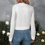 PTOLOCIF Women’s Bomber Jacket 2024 Casual Coat Stand Collar Zip up Floral Print Bomber Jacket Warm Winter Coats Full Zip Overcoats with Pockets White