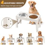 Elevated Dog Bowls Large Breed XiaZ Raised Dog Bowl Stands Large Medium Sized Dog 2 Large Elevated Dog Food Water Bowl Stand Set White Raised Pet Feeder Adjustable Dog Dish Station 9/11/12/14in