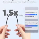 ELEGOO PLA+ Filament 1.75mm White 1KG, High Toughness PLA Plus 3D Printer Filament Dimensional Accuracy +/- 0.02mm, 1kg Spool(2.2lbs) for Most FDM 3D Printers