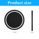 Mandark 4PCS Car Cup Holder Coasters, 2.75 Inch Non-Slip Insert Water Bottle Holder Pads, Dustproof Automotive Interior Accessories Mat, Universal for Vehicles, Trucks, RVs and More?Black/White?