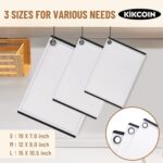 Plastic Cutting Boards for Kitchen, 3-Piece Large Cutting Board Set Dishwasher Safe Chopping Boards with Non-slip Feet and Juice Grooves, White, Kikcoin