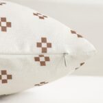 Foindtower Pack of 2, Decorative Modern Accent Throw Pillow Covers Print Farmhouse Cushion Case Boho Home Decor for Chair Couch Sofa Bedroom Living Room Outdoor 20×20 Inch White and Hazel