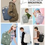 BJLFS White School Backpack for Girls Boys,Waterproof Bookbag for Women Men, College Student School Bag, Lightweight Travel Rucksack Casual Daypack,Laptop Backpacks