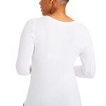 Healing Hands Women’s Underscrub Soft Knit Melissa Longsleeve Scrub Tee with Breathable & Easy Care Fabric 5047, S, White