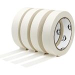 DOAY 4 Pack White Painters Tape – Masking Tape 1 inch Wide – Multi-Surface, Smart Adhesion, Indoor & Outdoor Use – Paint Tape for DIY, Labeling, Art, Car, General Purpose – 360FT Total