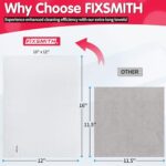 FIXSMITH White Microfiber Cleaning Cloth -Pack of 12, Highly Absorbent Cleaning Rags, 16″X12″ All Purpose Cleaning Towels for Housekeeping, Kitchen, Car, Lint Free and Reusable Microfiber Towels