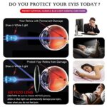 AIEYEZO Oversized Square Blue Light Glasses for Women Cute Big Frame Glasses Fashion Clear Multi-Color Computer Eyewear (White)