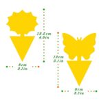 72PCS Fruit Fly Sticky Traps Fungus Gnat Traps Insect Trap for Plants Kitchen Indoor Outdoor White Flies Mosquitos Fungus Gnats Flying Insects Houseplant Gifts