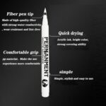 LMMINBZ White Acrylic Paint Pens Permanent Marker Painting Coloring Pens Art Marker for Clothes Tire Wood Rocks Metal Canvas Plastic Ceramic Glass Scrapbook (White-1)