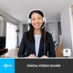 Logitech H390 Wired Headset for PC/Laptop, Stereo Headphones with Noise Cancelling Microphone, USB-A, in-Line Controls for Video Meetings, Music, Gaming and Beyond – Off White