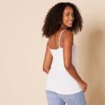 Amazon Essentials Women’s Slim-Fit Camisole, Pack of 4, White, Small