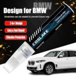 COSLAKE Car Touch Up Paint(Alpine White(300)) for BMW, Car Paint Scratch Repair Kit, Quick & Easy Solution to Repair, 2 in 1 Scratch Remover Pen with Color-Matched