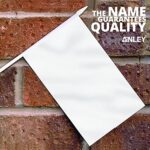 Anley White Mini Flag 12 Pack – Hand Held Small Miniature Solid White Blank Flags on Stick – Fade Resistant & Vivid Colors – 5×8 Inch with Solid Pole & Spear Top