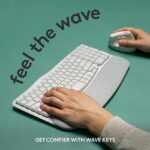 Logitech Wave Keys Wireless Ergonomic Keyboard with Cushioned Palm Rest, Comfortable Natural Typing, Easy-Switch, Bluetooth, Logi Bolt Receiver, for Multi-OS, Windows/Mac – Off White