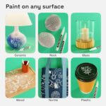 ARTISTRO 2 White Acrylic Paint Markers – 0.7mm Extra Fine-Tip Paint Pens – Perfect for Crafting, Art Projects, & More