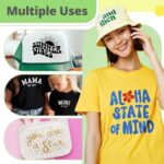 HTVRONT White HTV Vinyl Roll – 12″ x 10ft White Iron on Vinyl for All Cutter Machine, Heat Transfer Vinyl Rolls for t Shirts – Easy to Cut & Weed for Heat Vinyl Design