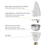 PARTPHONER E12 LED Light Bulbs B11 Candelabra Bulbs 60W Equivalent, Non-Dimmable 6W LED Candle Chandelier Bulb 600Lumen, 2700K Soft White, Pack of 6