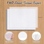 Phinus 140 Sheets White Tissue Paper, 14 x 20 Inches Tissue Paper Bulk, Wrapping Tissue Paper for Weddings Birthday DIY Project Arts Craft Decor