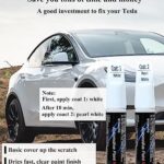SYOAUTO Touch up Paint Pearl White Fit for Tesla Model Y 3 X S Tesla Model Paint Repair kit Tesla Paint Pen Tip and Brush 2 in 1 Auto Touch Up Paint Pen 0.4 oz (Pearl White)