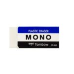 Tombow 57324 MONO Eraser, White, Medium, 3-Pack. Cleanly Removes Marks Without Damaging Paper