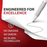 Sharpie S-Gel , Drawing, Ink Pens For Journaling, Writing, Coloring, Medium Point (0.7Mm), Pearl White Body, Black Ink Gel-Pen, 12 Count