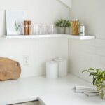 BAYKA Floating Shelves for Wall – Rustic Wood Wall Shelves with Metal Brackets for Bathroom, Bedroom, Kitchen, or Living Room Decor – White, Set of 3, Sturdy Storage with 22lb Capacity