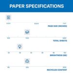 Hammermill Printer Paper, Great White 30% Recycled Paper, 8.5 x 11 – 92 Bright, Made in the USA, 086820C – 3 Ream (1,500 Sheets)