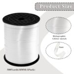 500 Yard Premium White Curling Ribbon,White Curling Ribbon,Curling Ribbon for Gift Wrapping, Balloon String,Balloon Ribbon, Gift Ribbon for Baby Shower?for Gift Wrapping, Party Decoration