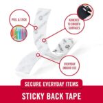 VELCRO Brand 5 Ft x 3/4 In | White Tape Roll with Adhesive | Cut Strips to Length | Sticky Back Hook and Loop Fasteners | Perfect for Home, Office or Classroom