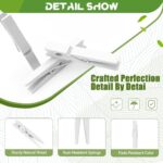 100 Pack Clothes Pins Wooden, White Clothespins Wood, Clothing Pins Clips for Craft Art Clothes Pictures, 2.9 Inch