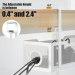 2 Pack Under Desk Cable Management Box White, Cinati Wire Organizers No Drill, Cord Organization Tray with Clamp for Office, Home – No Damage to Desk