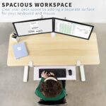 VIVO Large Clamp-on Computer Keyboard and Mouse Under Desk Slider Tray, 27 x 11 inch Pull Out Platform Drawer, White, MOUNT-KB05W