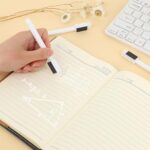 Mozeat Lens 12 Pcs Dry Erase Marker Magnetic White Fine Tip Magnetic Markers Whiteboard Markers with Eraser Marker for White Board Mini Dry erase Markers Dry Erase Pens for Office Home Black