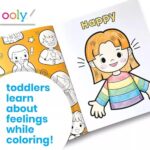 OOLY Coloring Book for Toddlers, Fun Activity Coloring Pages for Kids, 31 Perforated Pages 8″x10″ to Hang, Great Kid’s Activities for School, Birthday Parties, Stocking Stuffer – My First Feelings