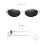 Women Retro Oval Sunglasses Men Retro Fashion Sunglasses Cat Eye Sunglasses Narrow Eyeglasses UV Protection for Outdoor Wear