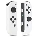 Deaecd Controller for Switch, Replacement Wireless Controllers Support Dual Vibration/Wake-up/Motion Control(White)