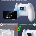 YUANHOT Rechargeable Battery Pack for Xbox Series X/S, LED Display 2 Pack 5180mWh Fast Charging for Xbox Controller Battery Pack, Play and Charge Kit for Xbox Series X/S Accessories-White