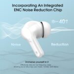 Wireless Earbuds, Bluetooth 5.4 Headphones HiFi Stereo, Bluetooth Earbuds with ENC Noise Cancelling Mic, IP7 Waterproof in Ear Earphones, 48H, LED Display Ear buds for Pad Workout Sports, White Purple