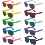 Kids Sunglasses with UV400 Protection – Lightweight, Flexible Frames – Shatterproof (Gloss White, Smoke)