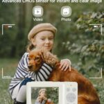 Digital Camera for Kids, FHD 1080P 44MP Point and Shoot Digital Camera with Face Detect, Smile Capture, 18X Zoom, 20 Filters, Anti Shake, 32GB SD Card White Compact Vintage Camera for Kids Boys Girls