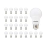 SYLVANIA LED A19 Light Bulb, 60W Equivalent, Efficient 8.5W, 10 Year, 2700K, 800 Lumens, Frosted, Soft White – 24 Pack (74765), Packaging may vary.