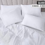 Utopia Bedding Queen Pillow Cases – Pack of 4 – Envelope Closure – Soft Brushed Microfiber Fabric – Shrinkage and Fade Resistant Pillow Covers Queen Size 20 X 30 Inches (White)