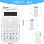 Scientific Calculators Desktop, Scientific Calculators for Students, Scientific Calculator 240 Functions 2 Line 10+2 Digits, Desk Math Calculator for School (White)