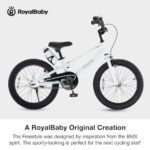 Royalbaby Freestyle Kids Bike 18 Inch Wheels Childrens Bicycle for Boys Girls Ages 5-9 Years, White