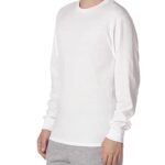 Jerzees Mens Dri-Power Long Sleeve T-Shirt T Shirt, White, X-Large US