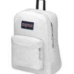 JanSport SuperBreak Plus Backpack with Padded 15-inch Laptop Sleeve and Integrated Bottle Pocket – Spacious and Durable Daypack for Work and Travel – White